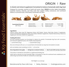 Load image into Gallery viewer, K9 Food Essentials (Origin | Raw)