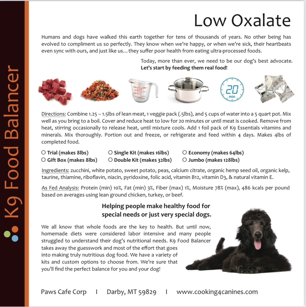 Low Oxalate – Cooking4Canines