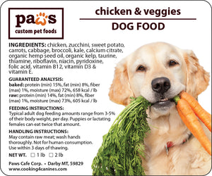 Paws Fresh Foods  - (28) 1-pound packs